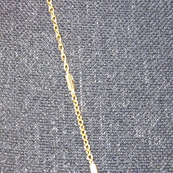 WOMEN'S GOLD & PEACH CRYSTAL CIRCLE W/ TEARDROP FRINGE TASSELS NECKLACE - Picture 3 of 4